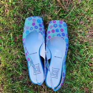 Cynthia Rowley Floral Gingham Sandals